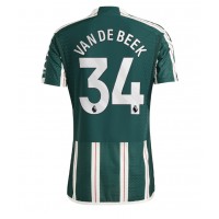 Camiseta Manchester United Donny van de Beek #34 Visitante Equipación 2023-24 manga corta